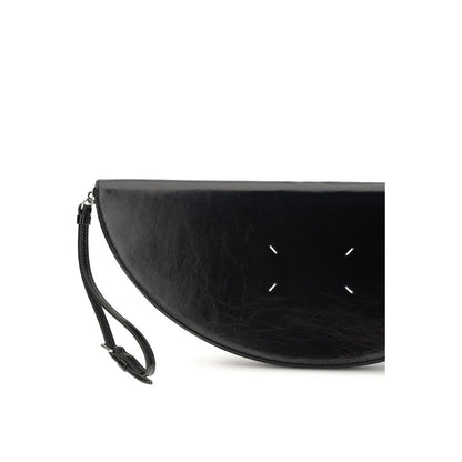 Borsa a mano Margiela Bos Taurus in pelle di vitello nera