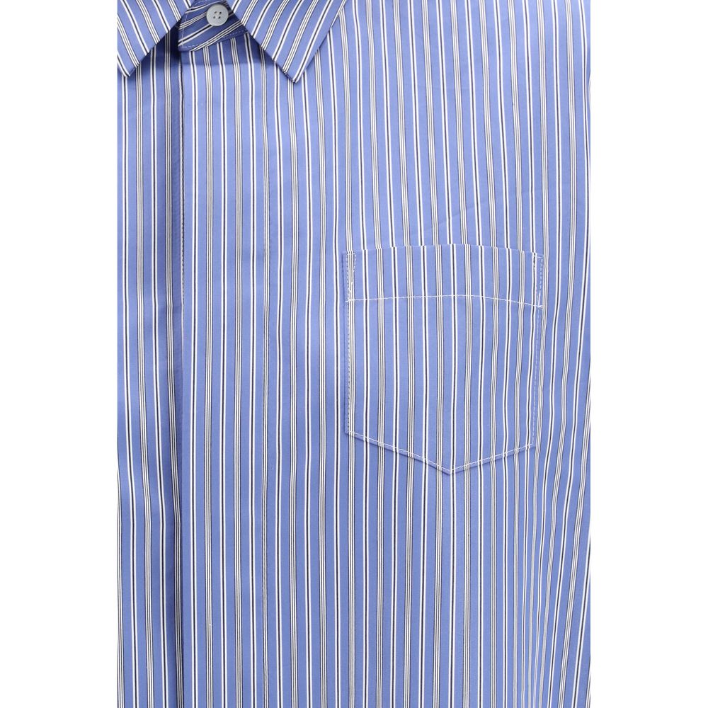 Sacai Blue Cotton Pattern Shirt