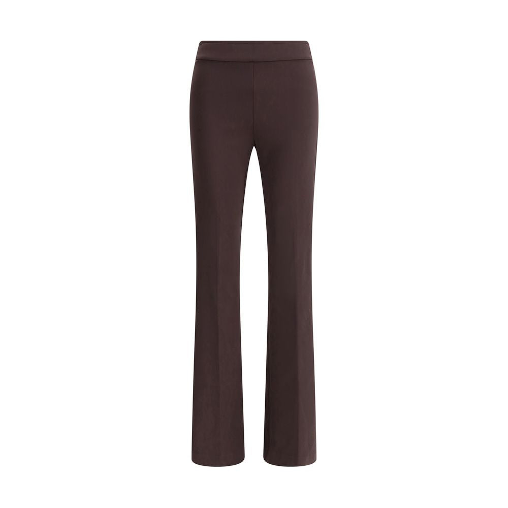 Pantaloni svasati in elastan marrone Avenue Montaigne