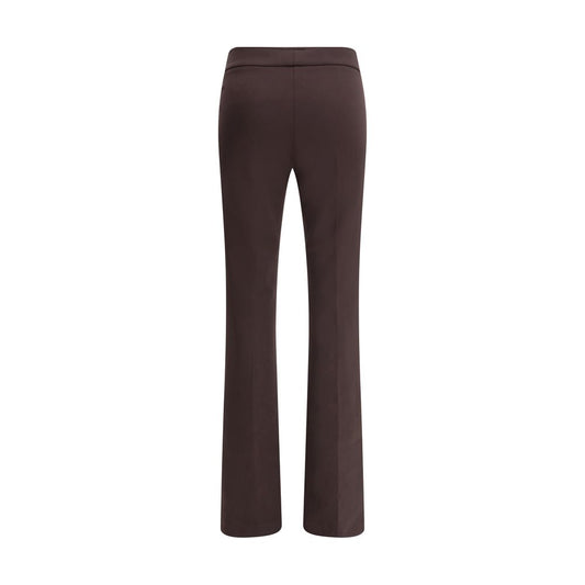 Pantaloni svasati in elastan marrone Avenue Montaigne