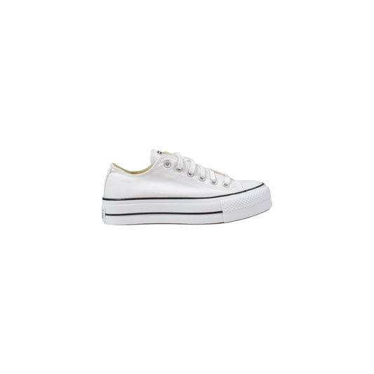 Sneakers Converse bianche in tessuto con plateau