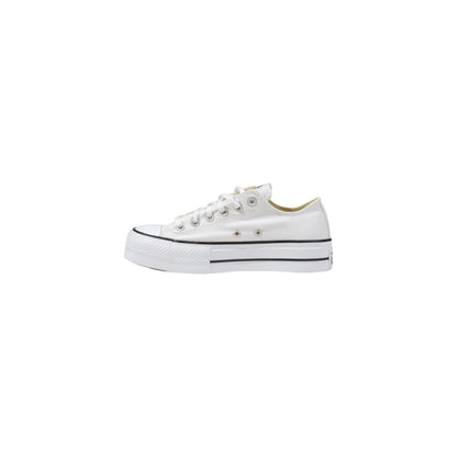 Sneakers Converse bianche in tessuto con plateau