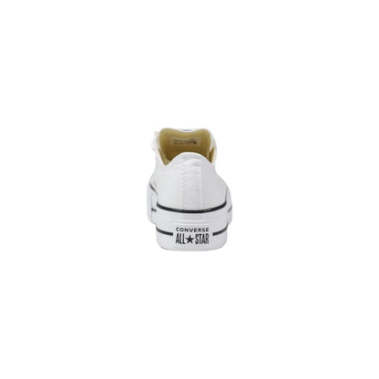 Sneakers Converse bianche in tessuto con plateau
