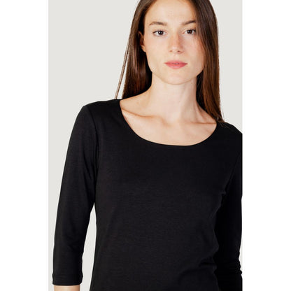 Maglietta a maniche lunghe in cotone nero Street One