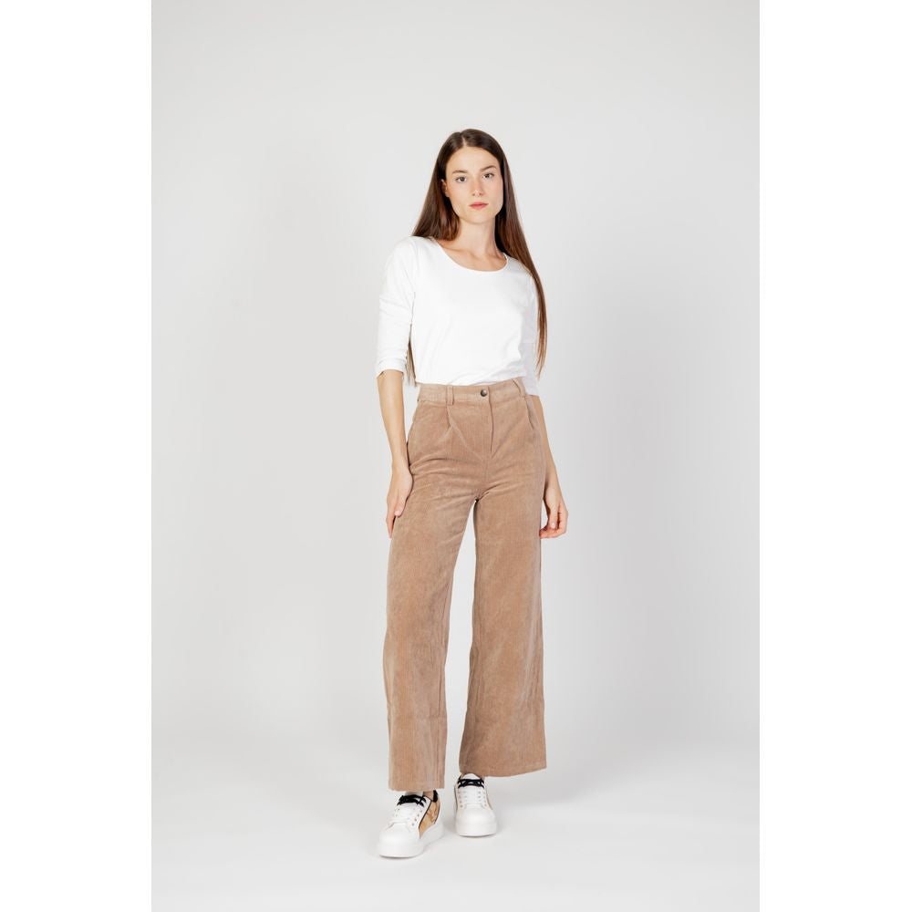 Maglietta a maniche lunghe in cotone color crema Street One
