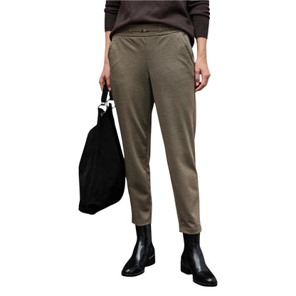 Pantaloni casual in poliestere marrone Street One