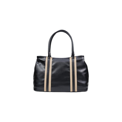 Borsa a mano nera in polietilene Love Moschino