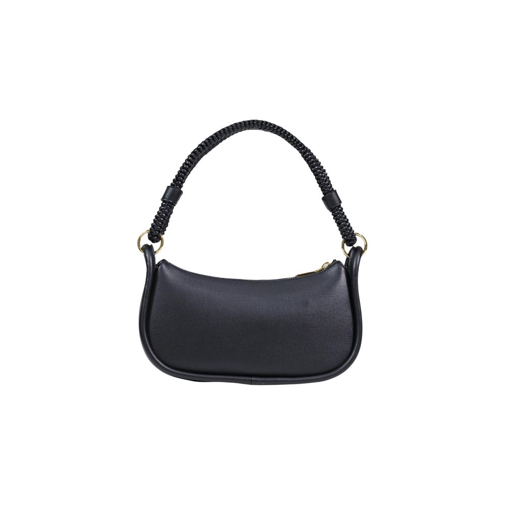 Borsa a mano nera in polietilene Love Moschino