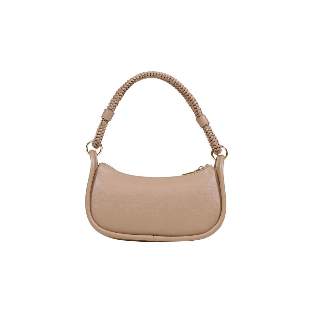 Borsa a mano in polietilene beige Love Moschino