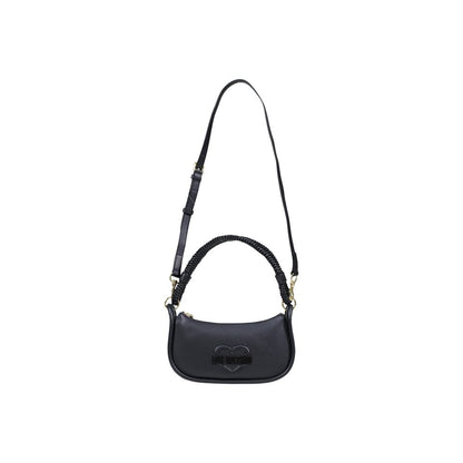 Borsa a mano nera in polietilene Love Moschino