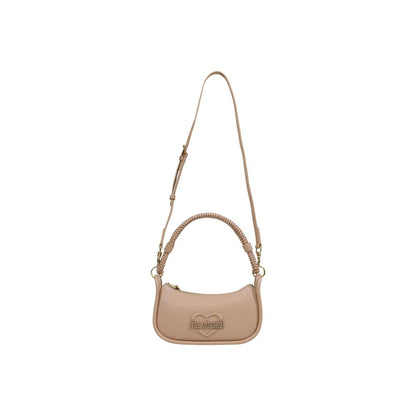 Borsa a mano in polietilene beige Love Moschino