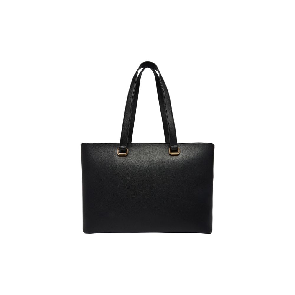 Borsa a mano nera in polietilene Love Moschino