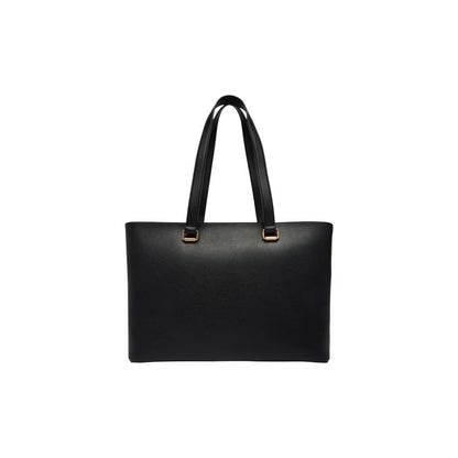 Borsa a mano nera in polietilene Love Moschino