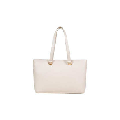 Borsa a mano in polietilene beige Love Moschino