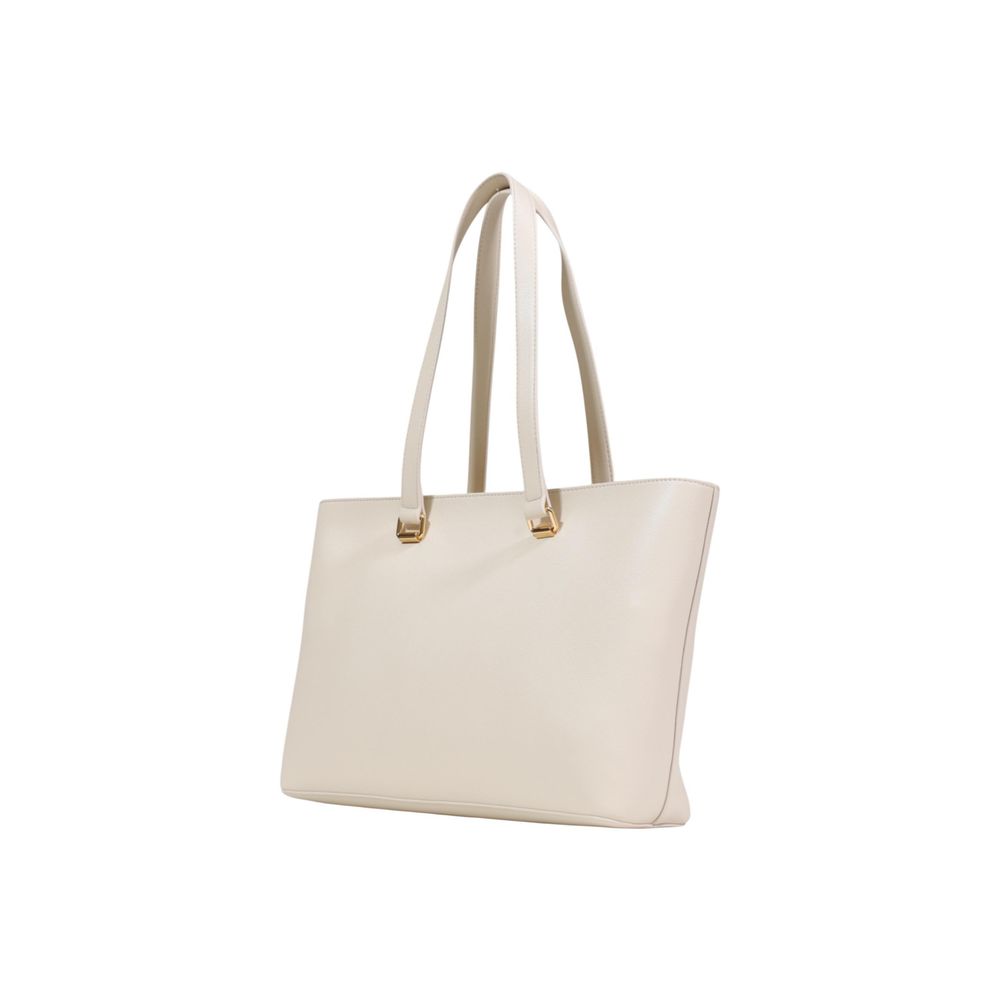 Borsa a mano in polietilene beige Love Moschino