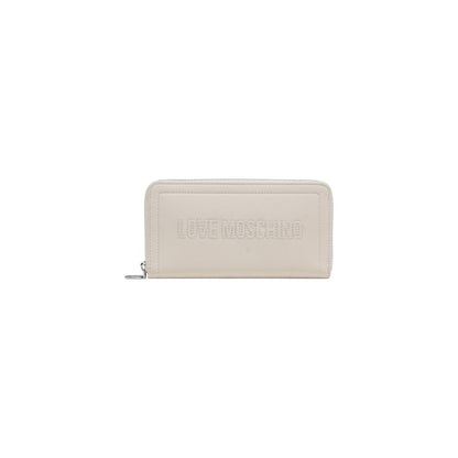 Portafoglio Love Moschino in polietilene beige
