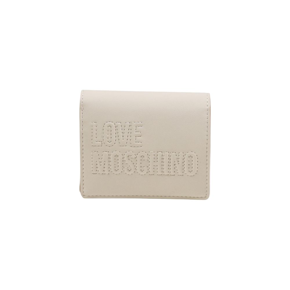 Portafoglio Love Moschino Beige in polietilene