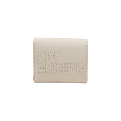 Portafoglio Love Moschino Beige in polietilene