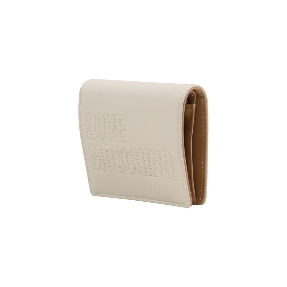 Portafoglio Love Moschino Beige in polietilene