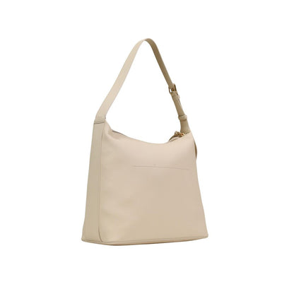 Borsa a mano in polietilene beige Love Moschino
