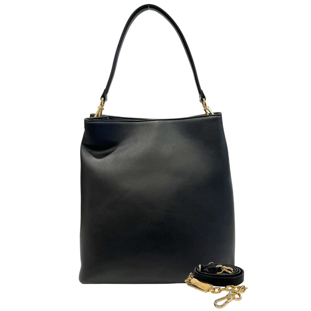 Borsa a tracolla da donna Twinset in PU nero