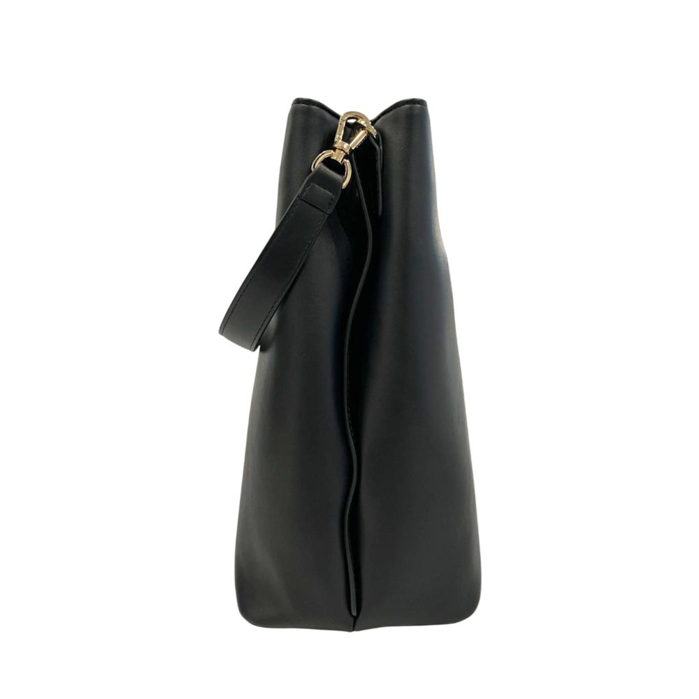 Borsa a tracolla da donna Twinset in PU nero