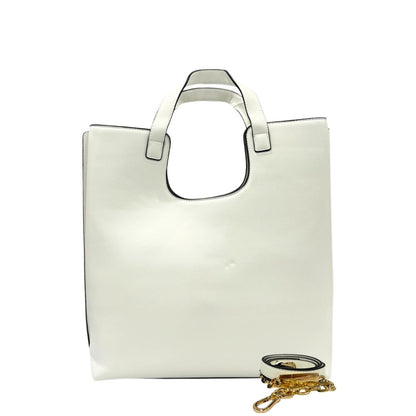 Borsa a mano da donna Twinset in PU bianco