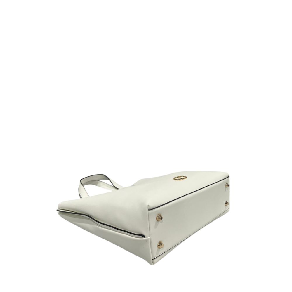 Borsa a mano da donna Twinset in PU bianco