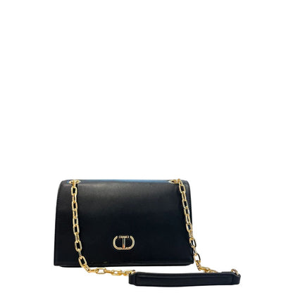 Borsa a tracolla da donna Twinset in PU nero