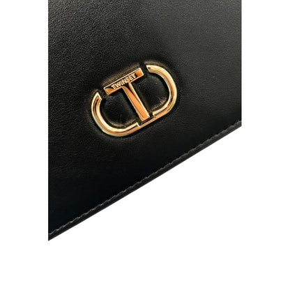 Borsa a tracolla da donna Twinset in PU nero