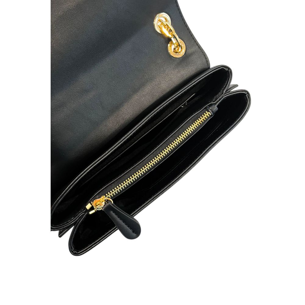 Borsa a tracolla da donna Twinset in PU nero