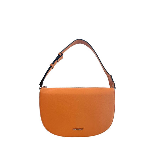 Borsa a tracolla da donna in poliuretano arancione Twinset