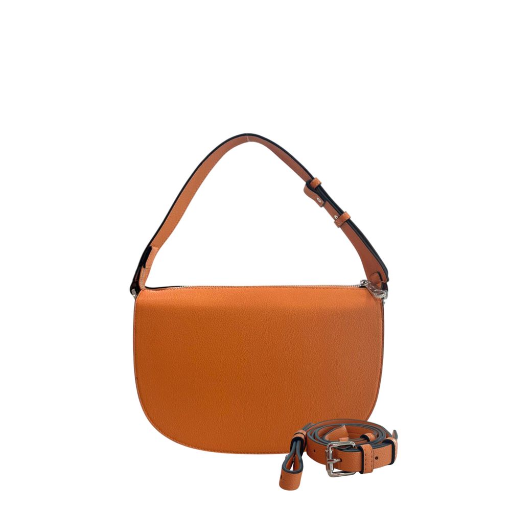 Borsa a tracolla da donna in poliuretano arancione Twinset