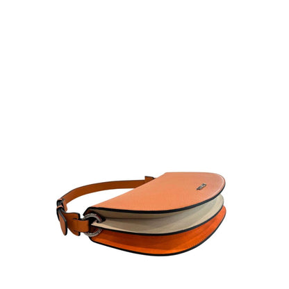 Borsa a tracolla da donna in poliuretano arancione Twinset