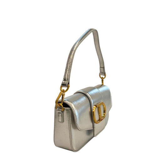 Borsa a tracolla da donna in PU argento Twinset