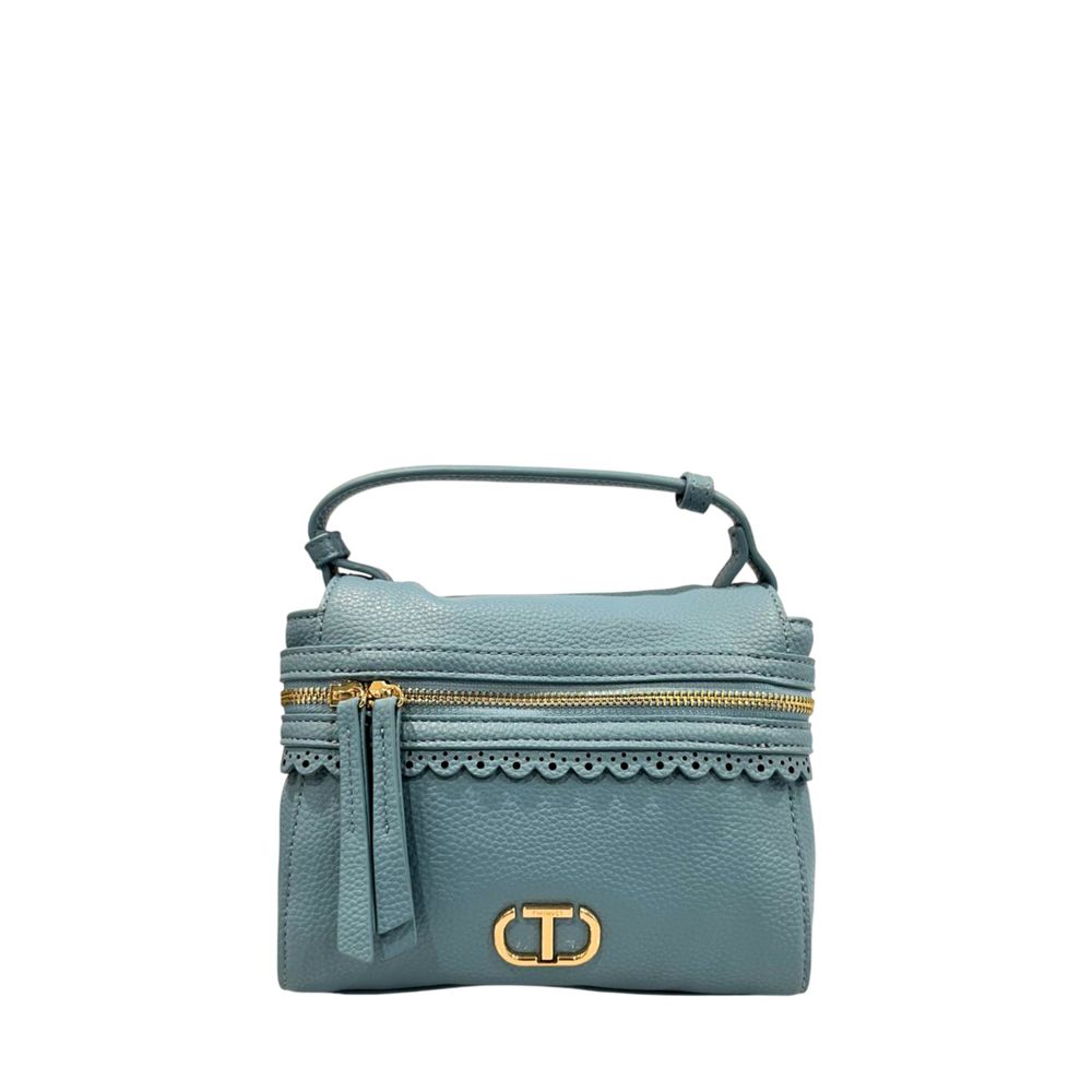 Borsa a mano da donna Twinset in PU blu