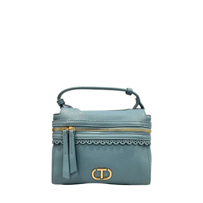 Borsa a mano da donna Twinset in PU blu