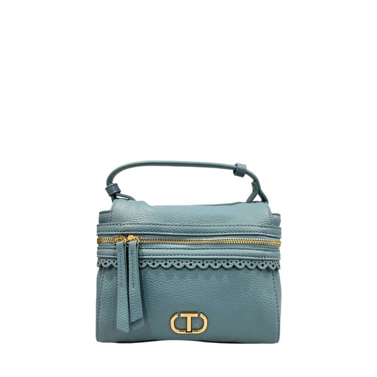 Borsa a mano da donna Twinset in PU blu