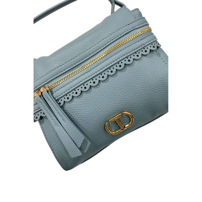 Borsa a mano da donna Twinset in PU blu