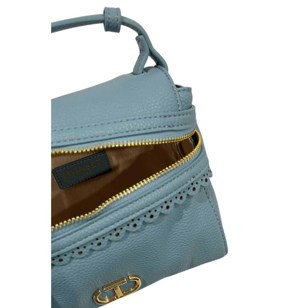 Borsa a mano da donna Twinset in PU blu