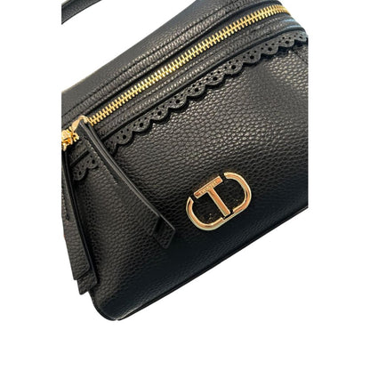 Borsa a mano da donna Twinset in PU nero