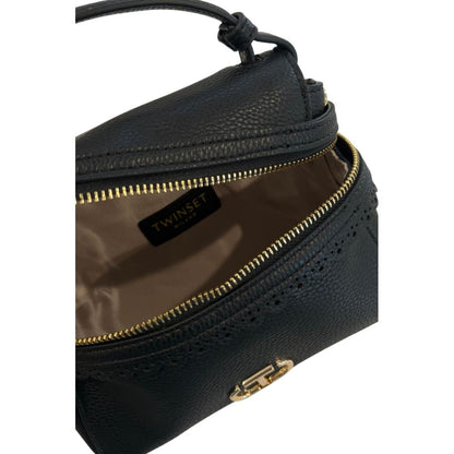Borsa a mano da donna Twinset in PU nero