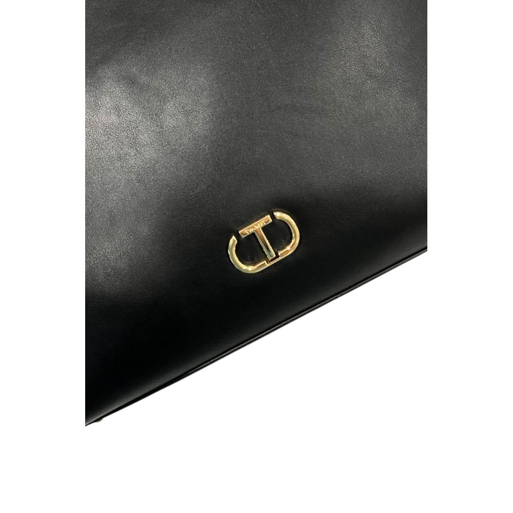Borsa a tracolla da donna Twinset in PU nero