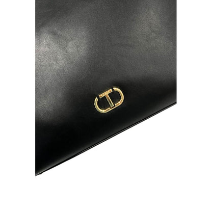Borsa a tracolla da donna Twinset in PU nero