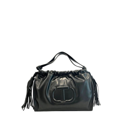Borsa a tracolla da donna Twinset in PU nero