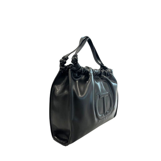 Borsa a tracolla da donna Twinset in PU nero