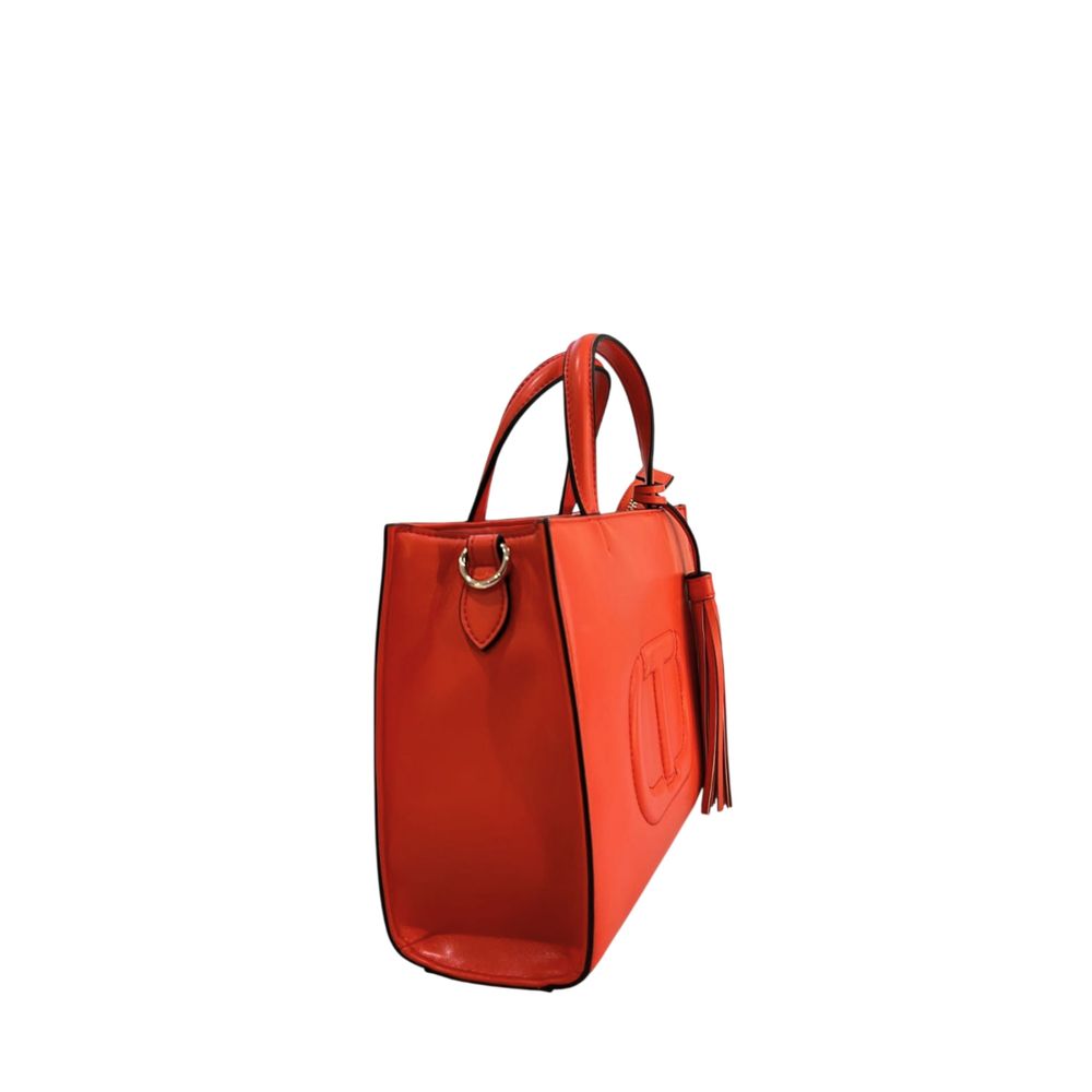 Borsa a mano da donna in similpelle arancione Twinset