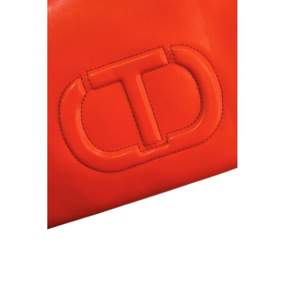 Borsa a mano da donna in similpelle arancione Twinset