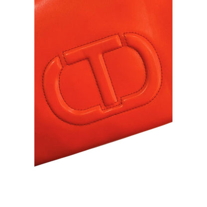 Borsa a mano da donna in similpelle arancione Twinset