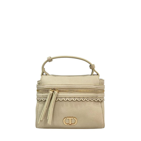 Borsa a tracolla Twinset in polietilene beige